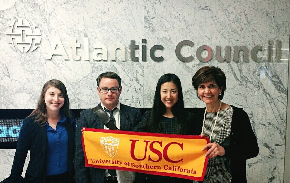 Amanda Lester, Justin Chapman, Jung-hwa "Judy" Kang, and Capricia Marshall at the Atlantic Council